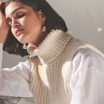 Female model winter skincare