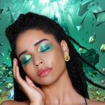 Mermaid makeup look