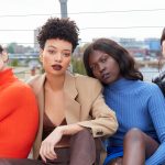 4 female models with clear skin