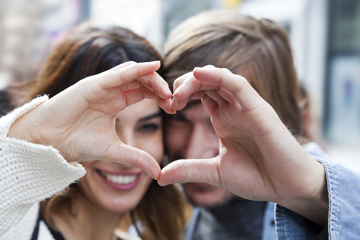 Heart shape from couple hands, Istanbul Heart shape from couple hands, Istanbul