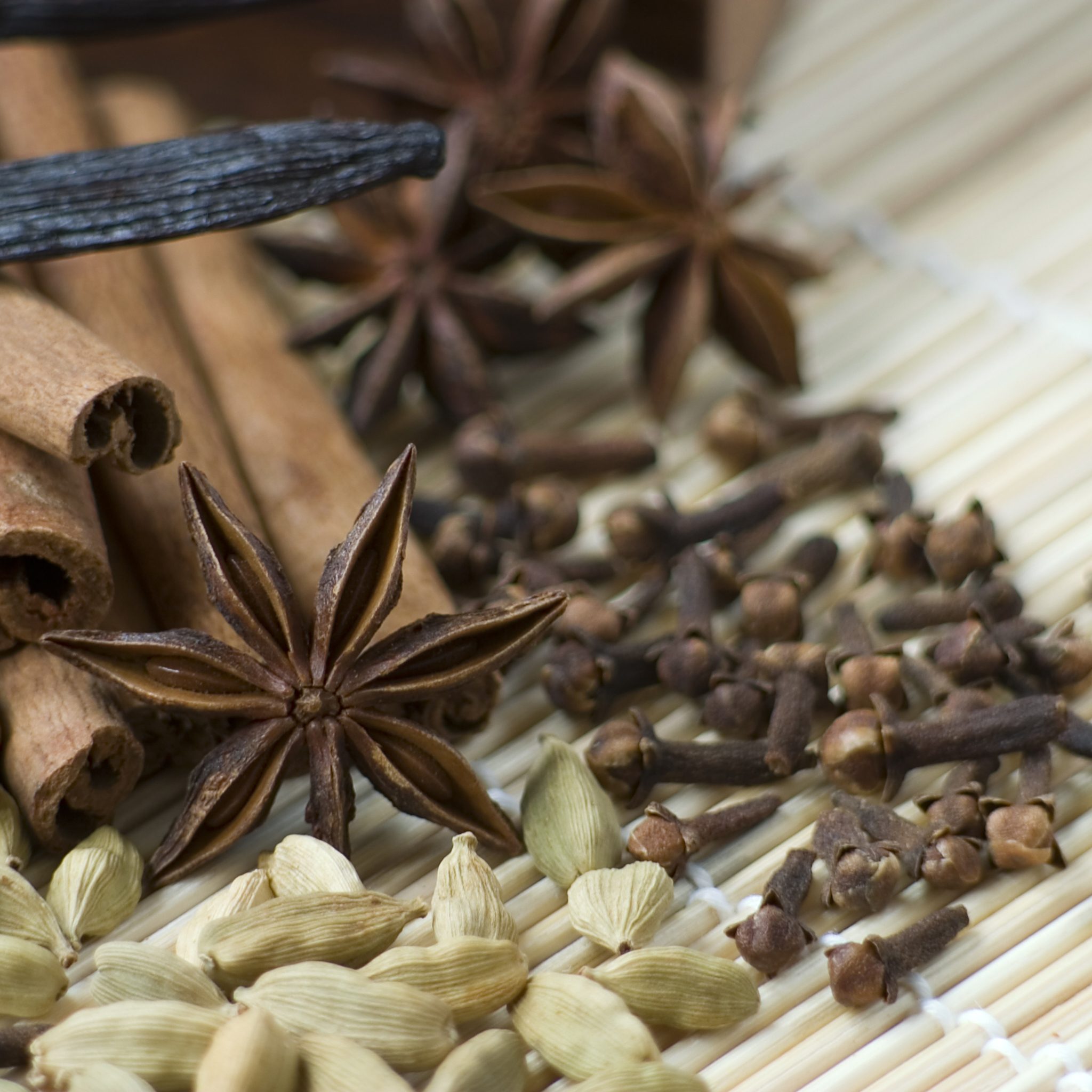 "Cinnamon, cardamom, anise, vanilla and cloves."