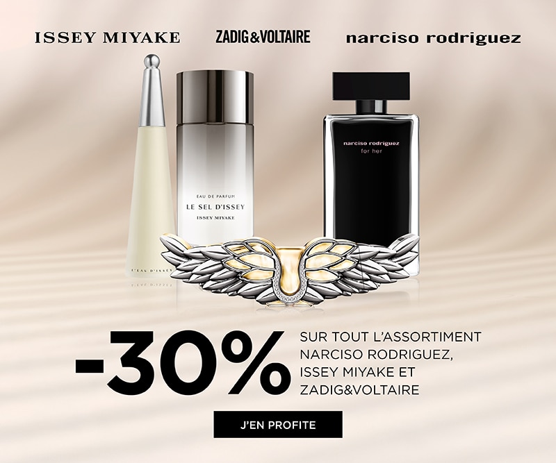 Sélection de parfums Issey Miyake, Zadig &amp; Voltaire et Narciso Rodriguez avec 30% de réduction
