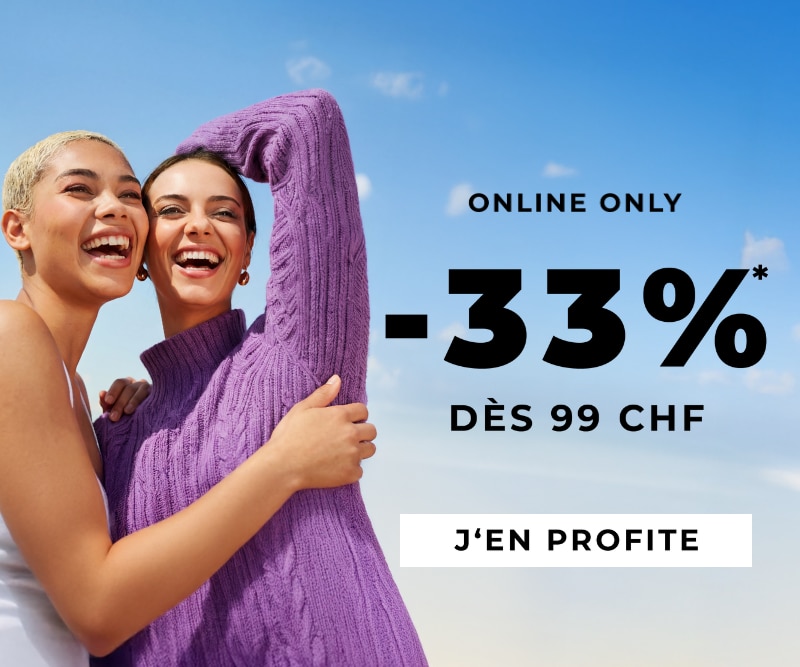 Offre mode en ligne : –33 % dès 99 CHF, j’en profite