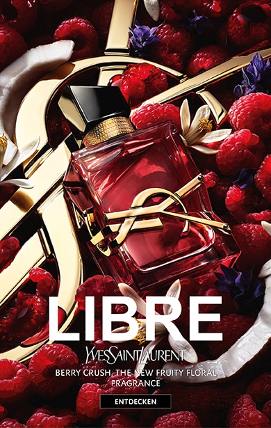  Yves Saint Laurent Libre Berry Crush Eau de Parfum inmitten von Himbeeren und Blüten