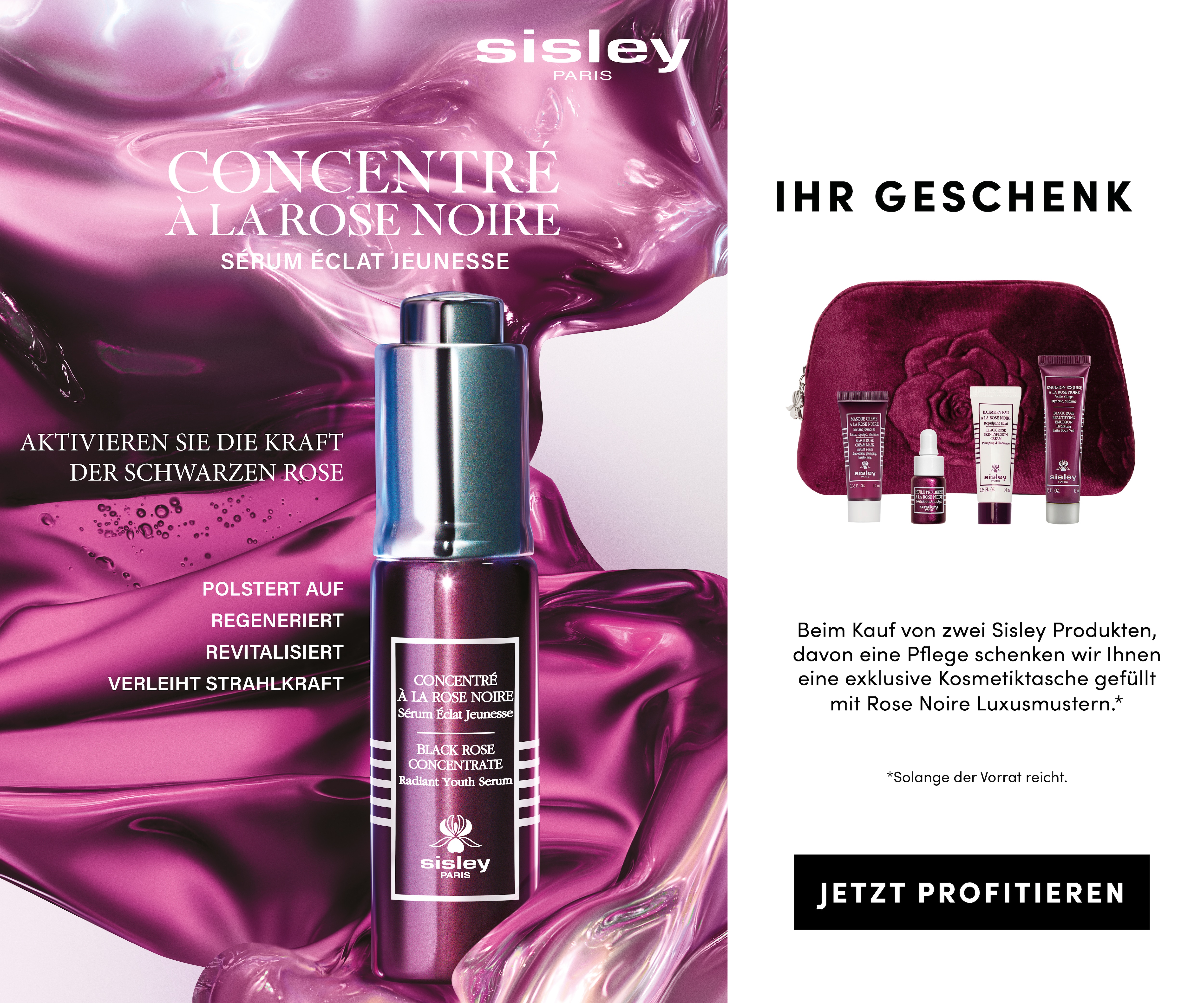 Sisley Concentré à la Rose Noire Gesichtsserum mit exklusivem Geschenkset