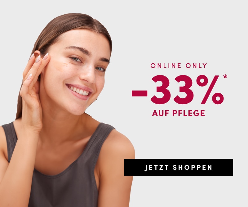 Online-Angebot: 33 % Rabatt auf Pflegeprodukte – jetzt shoppen