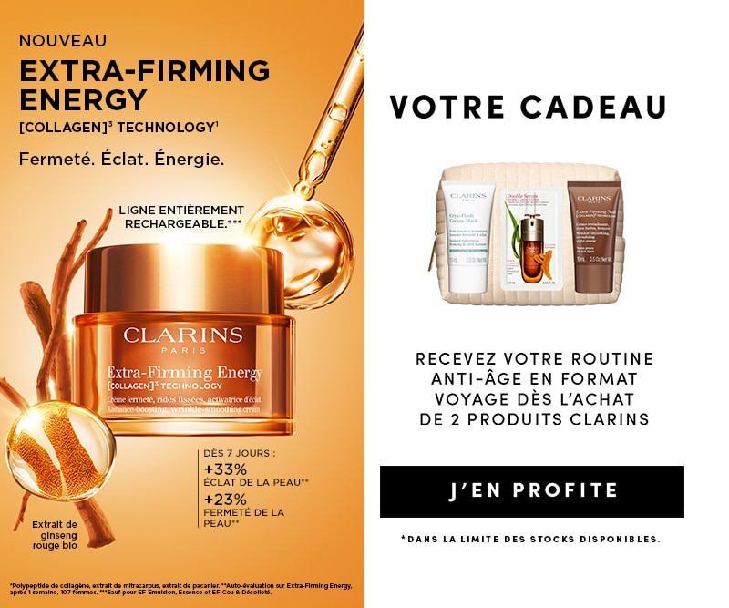 Crème visage Clarins Extra-Firming Energy avec coffret anti-âge offert