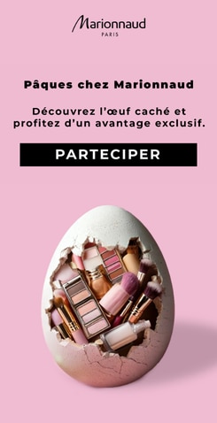 Offre de Pâques Marionnaud avec œuf beauté rempli de maquillage et soins