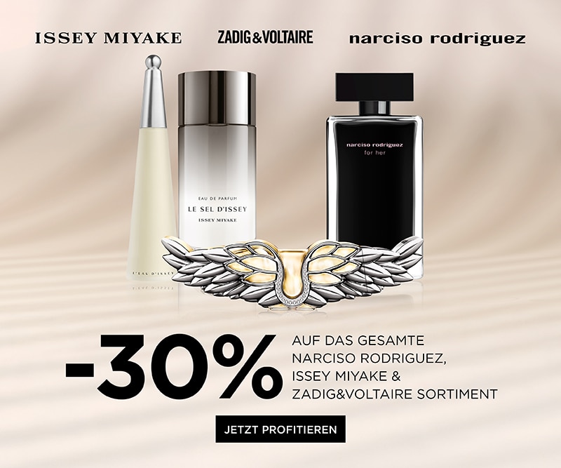  Parfüm-Auswahl von Issey Miyake, Zadig &amp; Voltaire und Narciso Rodriguez mit 30% Rabatt