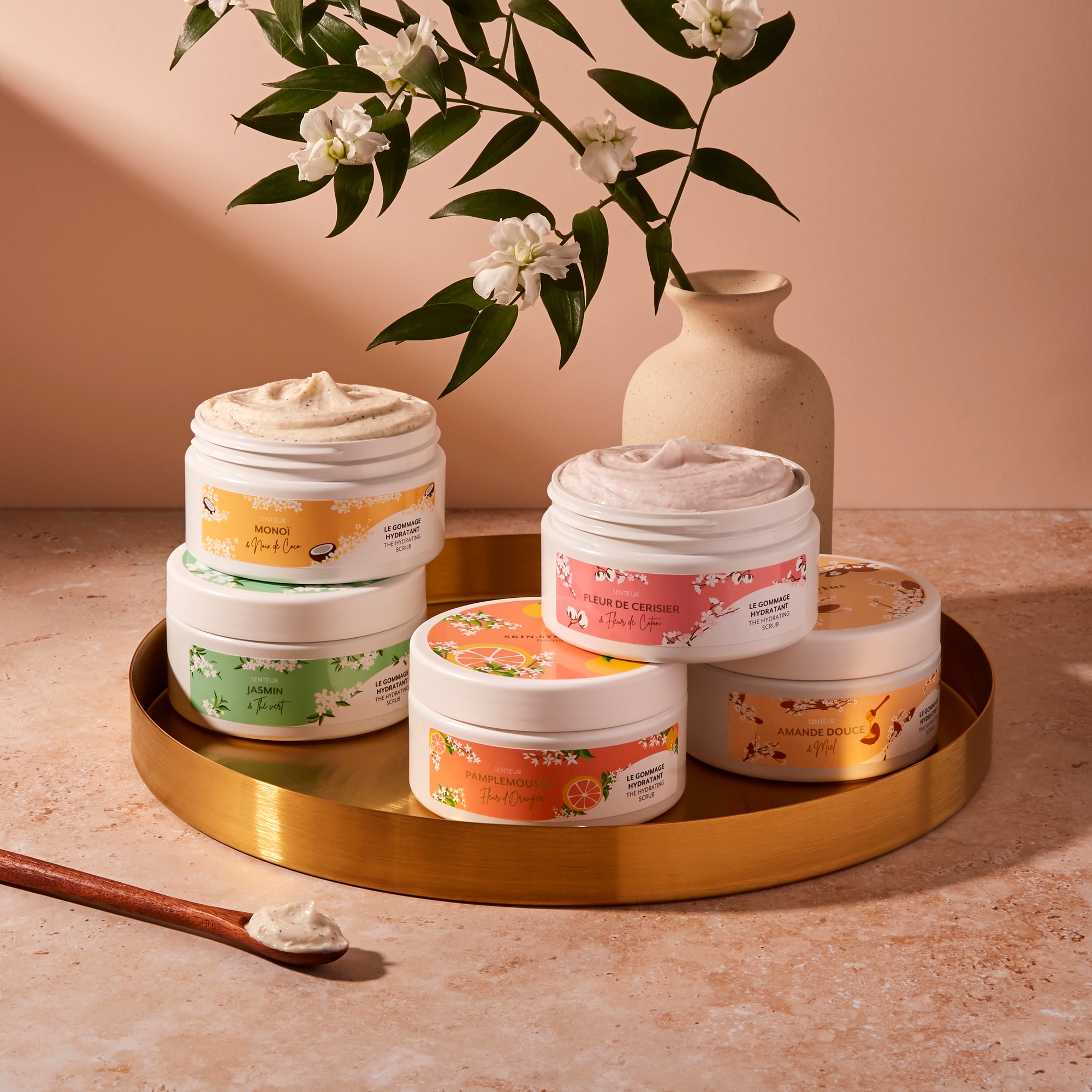 Gommage corps hydratant Senteur Fleurs de cerisier & Coton