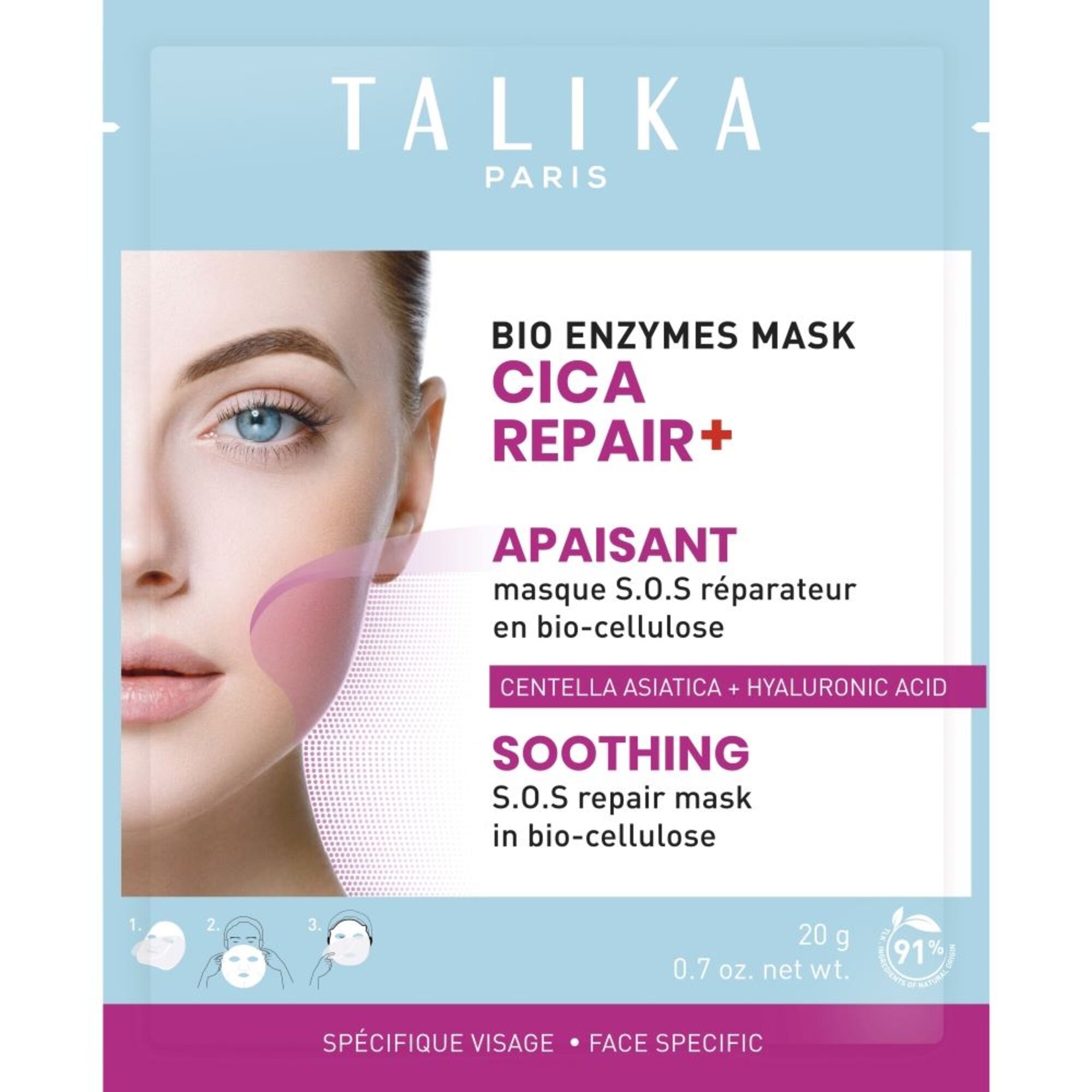 1 PCS Talika Gesicht Bio Enzymes Mask CICA REPAIR+ Shooting 1 of 1