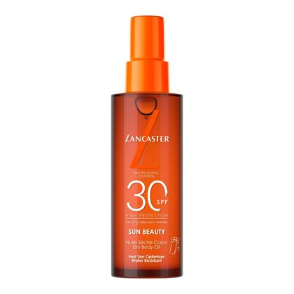 150 ML Lancaster <p>Das Sun Beauty Dry Body Oil SPF30 von Lancaster, der Nr. 1 Prestige-Sonnenschutzmarke in Europa1, schützt die Haut über herkömmlichen UV-Schutz hinaus. Die Einwirkung von Sonnenli... Body Dry Oil SPF30 1 of 1