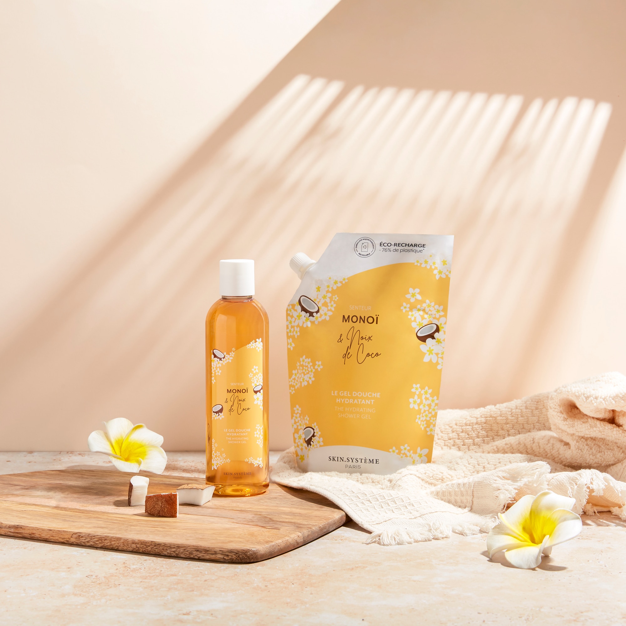 Duschgel für Feuchtigkeitsspendend Monoi- und Kokosnuss