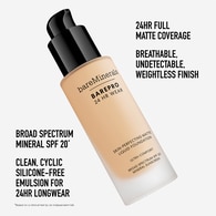  BareMinerals BAREPRO 24H MATTE COMFORT FOUNDATION 24HR Wear Skin-Perfecting Matte Liquid Foundation Mineral SPF 20  1 of 2 