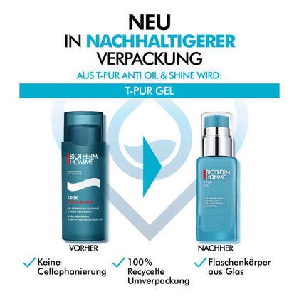 50 ML Biotherm Homme T-Pur Feuchtigkeitsgel  1 of 3 