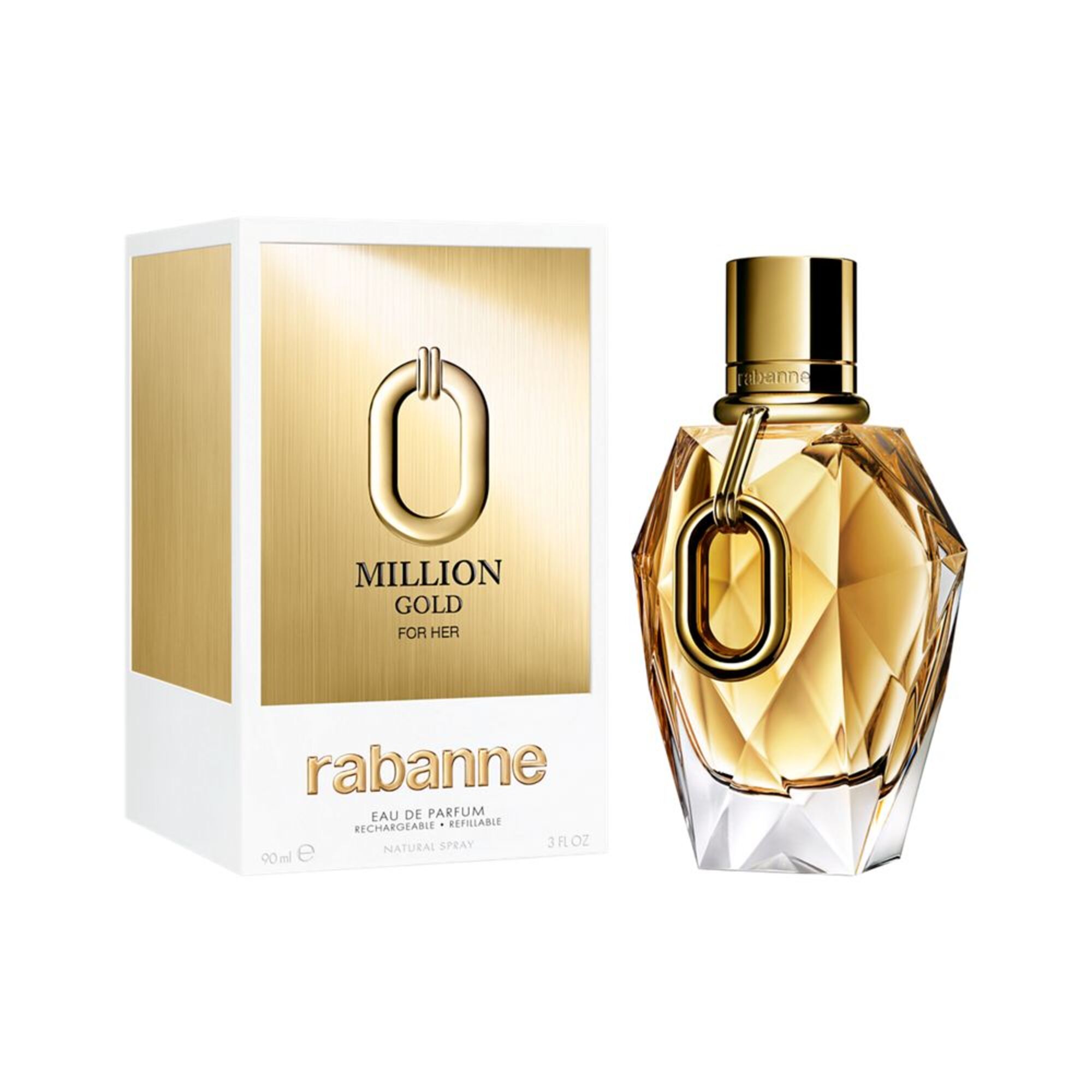 90 ML Rabanne Million Gold for Her Eau de Parfum  1 of 5 