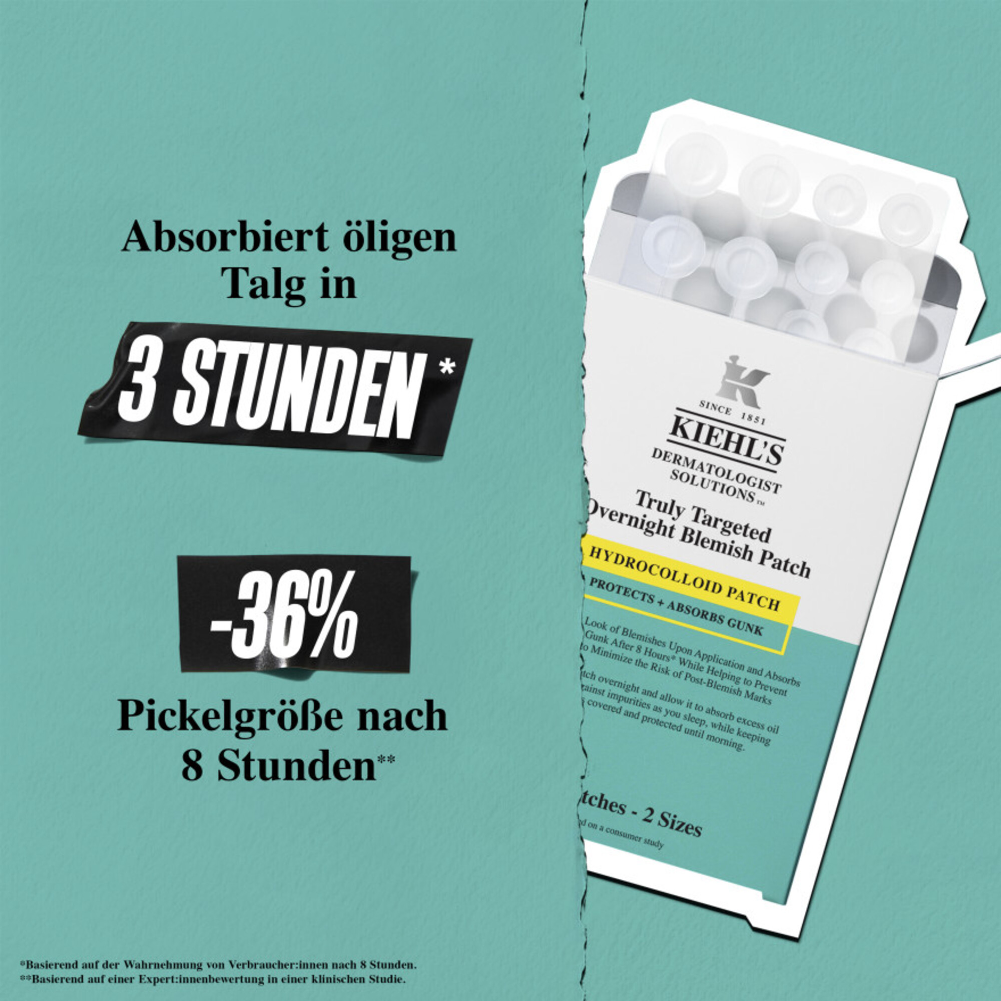 1 PCS Kiehl's Truly Targeted Overnight Blemish Patches Gesichtspflege 1 of 6