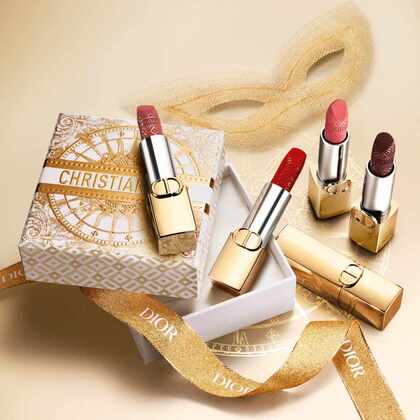  DIOR CD XMAS LOOK 24 Limitierte Edition Couture Lippenstift - Goldenes Case und gravierter Stick  1 of 4 