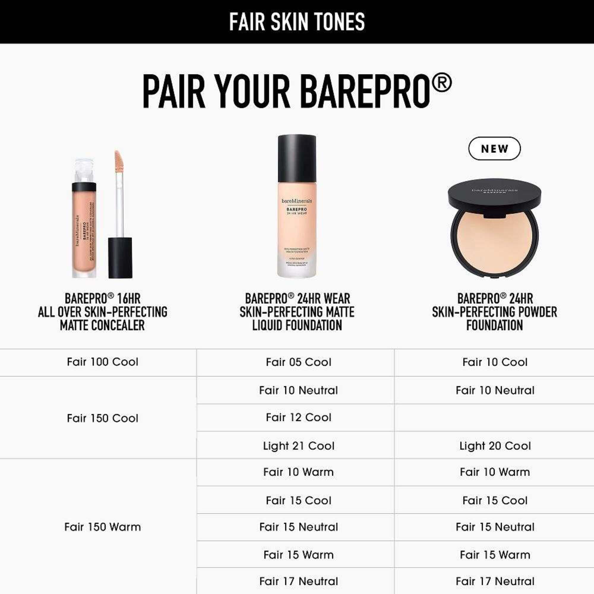 BareMinerals BAREPRO 24 H SKIN-PERFECTING Skin Perfecting Powder Foundation 1 of 6