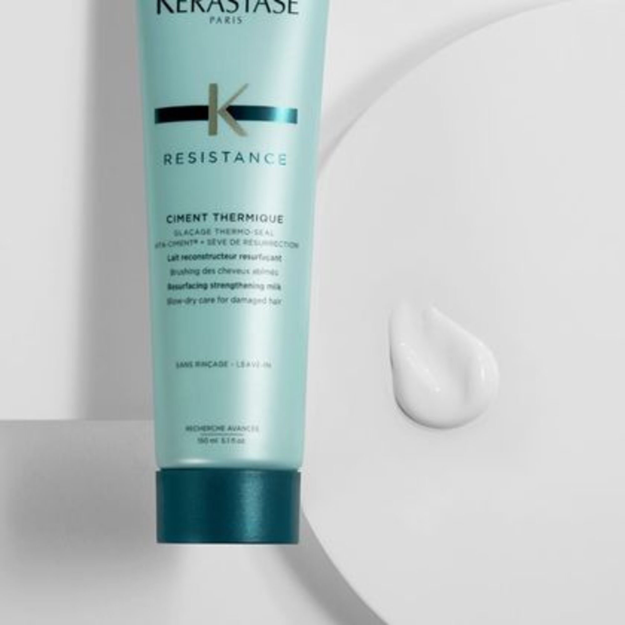 Crème protectrice de chaleur pour cheveux abîmés