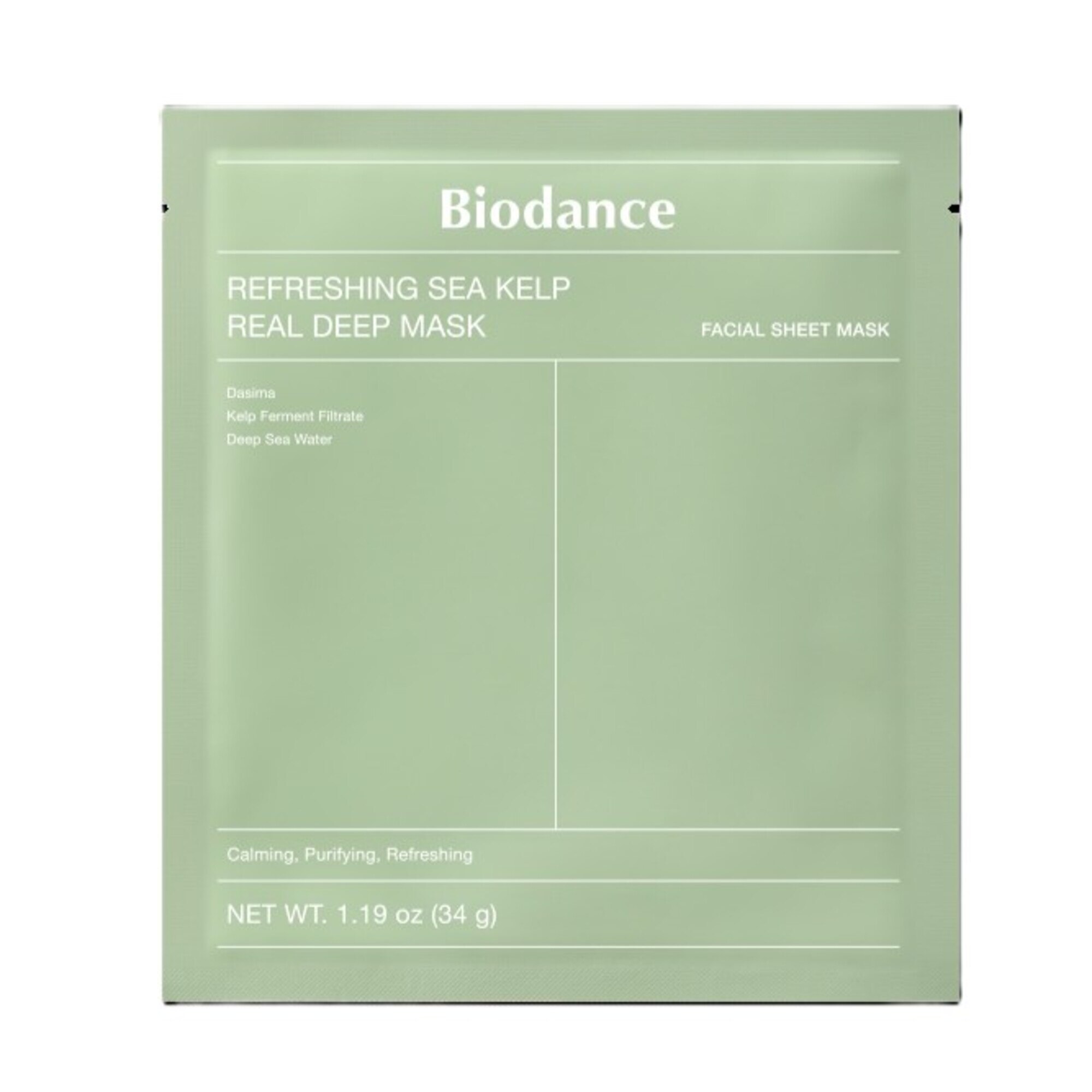 1 PCS Biodance Refreshing Sea Kelp Real Deep Mask Masque 1 of 5 Masque